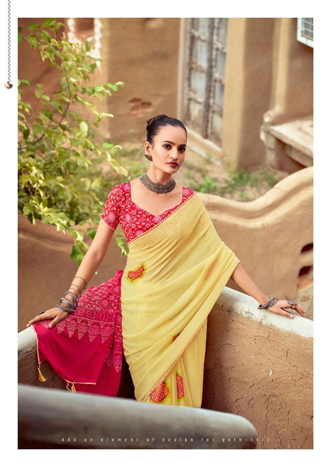 Kashvi Mishti Fancy Printed Designer Georgette Casual Wear Saree Collection